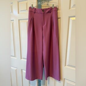 Chic Mauve Wide Leg Women's Pants